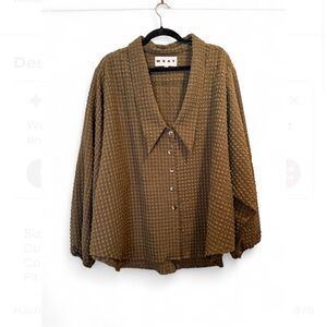 Wray Nic button up shirt in Kalamata crinkle